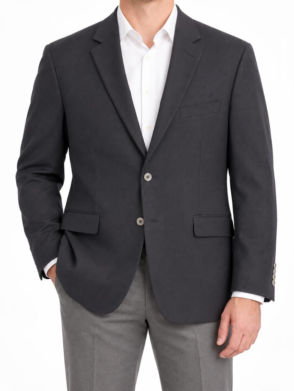 Joseph Abboud White Label Men's 100% Wool Blazer Sport Coat 50R Dark Navy Blue
